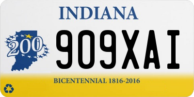 IN license plate 909XAI