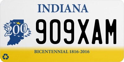 IN license plate 909XAM
