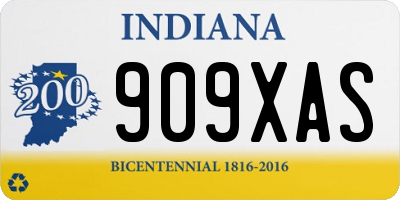 IN license plate 909XAS