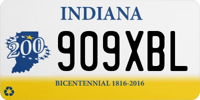 IN license plate 909XBL
