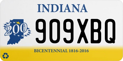 IN license plate 909XBQ