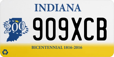 IN license plate 909XCB
