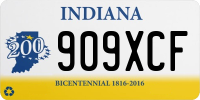 IN license plate 909XCF