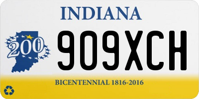 IN license plate 909XCH