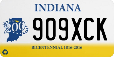 IN license plate 909XCK