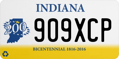 IN license plate 909XCP