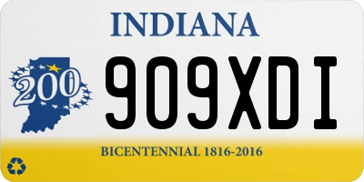 IN license plate 909XDI