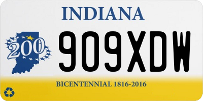 IN license plate 909XDW