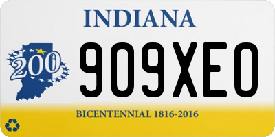 IN license plate 909XEO