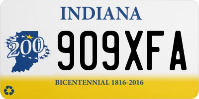 IN license plate 909XFA
