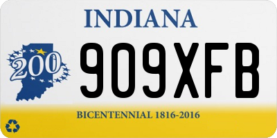 IN license plate 909XFB