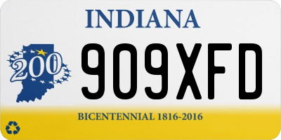 IN license plate 909XFD