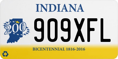 IN license plate 909XFL