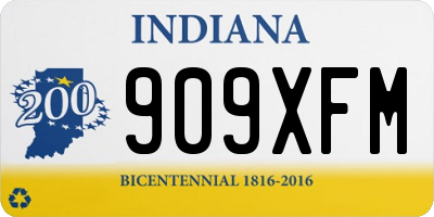 IN license plate 909XFM
