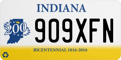 IN license plate 909XFN