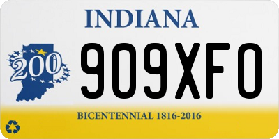 IN license plate 909XFO