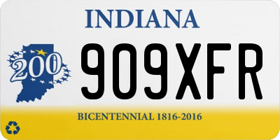 IN license plate 909XFR
