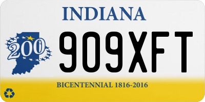 IN license plate 909XFT