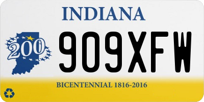 IN license plate 909XFW
