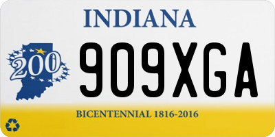 IN license plate 909XGA