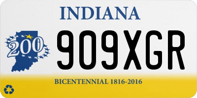 IN license plate 909XGR