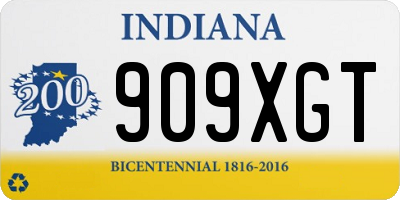 IN license plate 909XGT