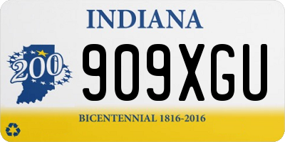IN license plate 909XGU