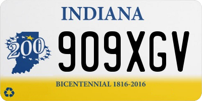 IN license plate 909XGV