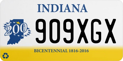 IN license plate 909XGX