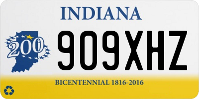 IN license plate 909XHZ