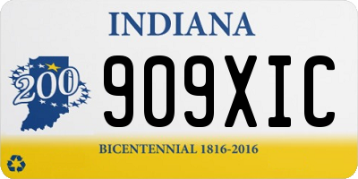 IN license plate 909XIC