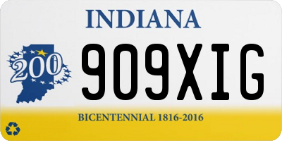 IN license plate 909XIG