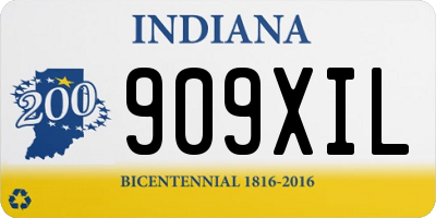 IN license plate 909XIL