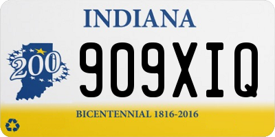 IN license plate 909XIQ