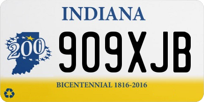 IN license plate 909XJB