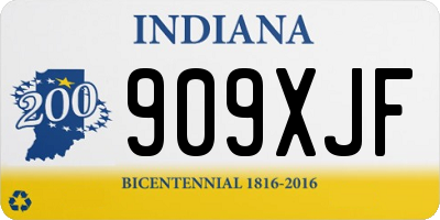 IN license plate 909XJF