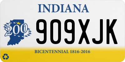 IN license plate 909XJK
