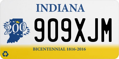 IN license plate 909XJM
