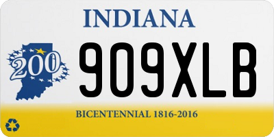 IN license plate 909XLB