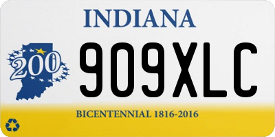 IN license plate 909XLC