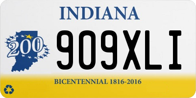 IN license plate 909XLI