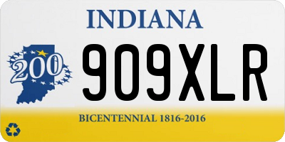 IN license plate 909XLR