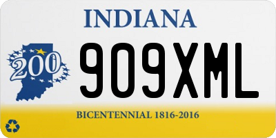 IN license plate 909XML