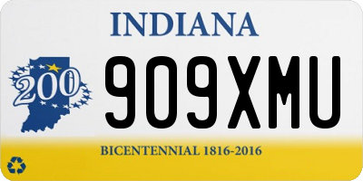 IN license plate 909XMU