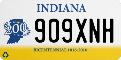 IN license plate 909XNH