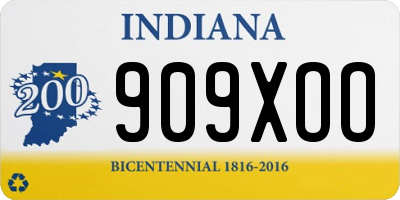 IN license plate 909XOO