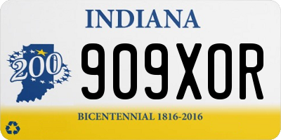 IN license plate 909XOR