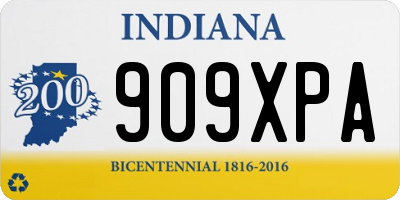 IN license plate 909XPA