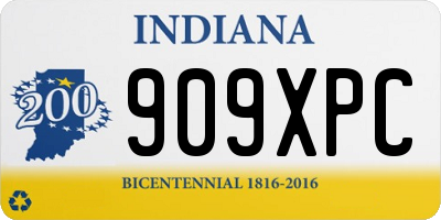 IN license plate 909XPC