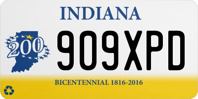 IN license plate 909XPD